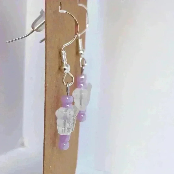 925 frosted butterfly dangle earrings - Picture 3 of 3